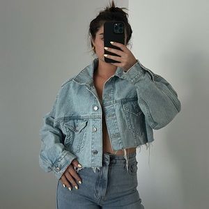 Cropped Denim Zara Jean Jacket - worn once